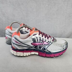 Brooks Adrenaline GTS 14 Running Shoes Womens Size 9 Sneakers Pink White Trainer